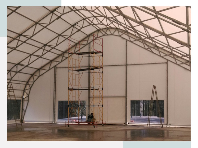 Шатровые ангары в Краснотурьинске