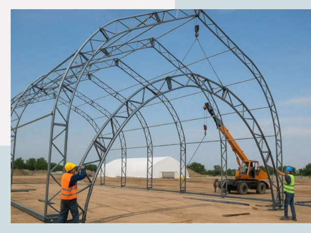 Монтаж ангаров в Краснотурьинске от 638 руб. - Надежно и быстро